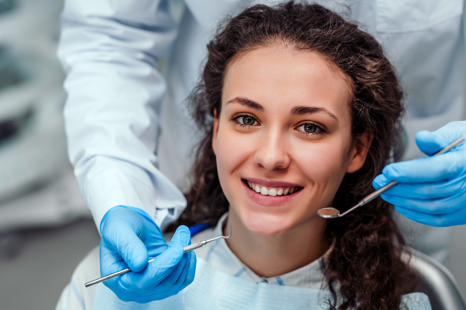 patient happy with her oral exam from Present Dental in Oklahoma City OK